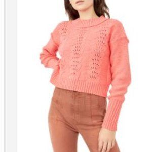 FREE PEOPLE Bell Song Cotton Blend Sweater, LYRA REEF